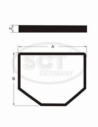 SCT GERMANY filtras, salono oras SAK 266